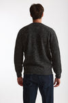 Maglia girocollo in lana e cashmere Tweed grigio uomo Drumohr - 4