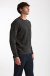 Maglia girocollo in lana e cashmere Tweed grigio uomo Drumohr - 1