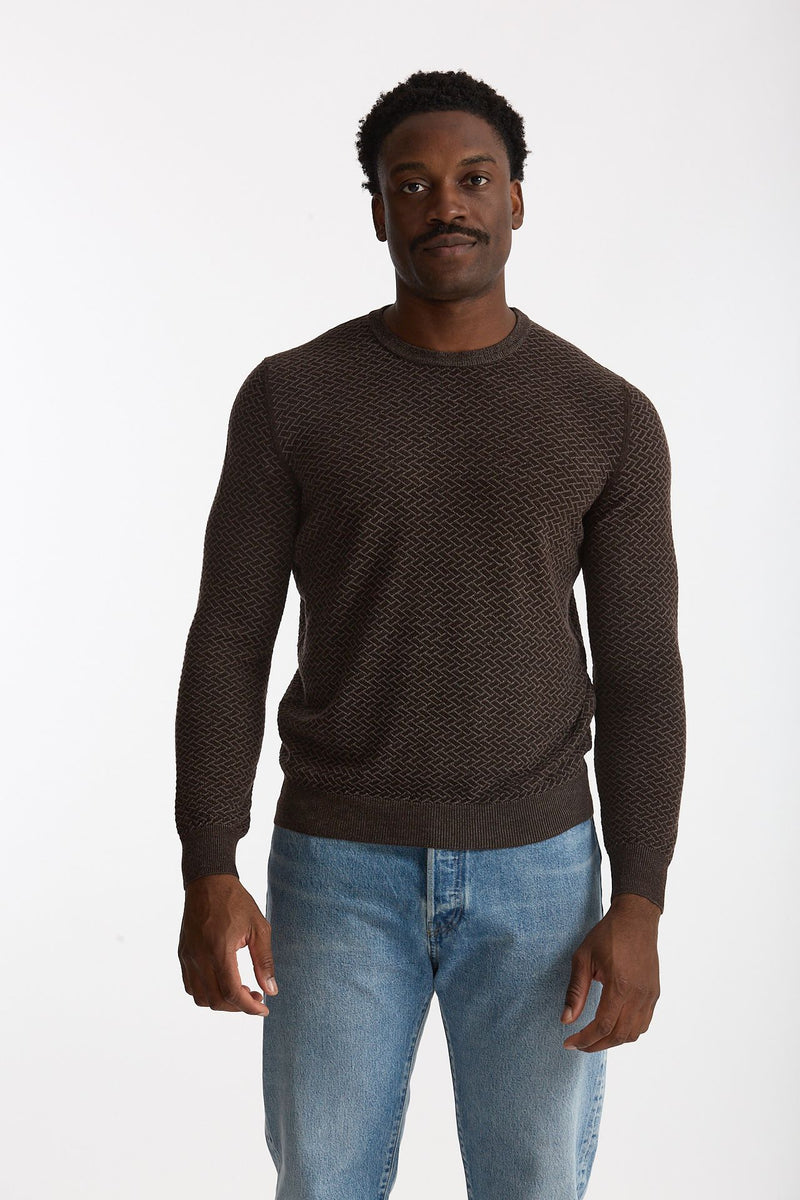 Maglia in lana marrone uomo Drumohr - 1