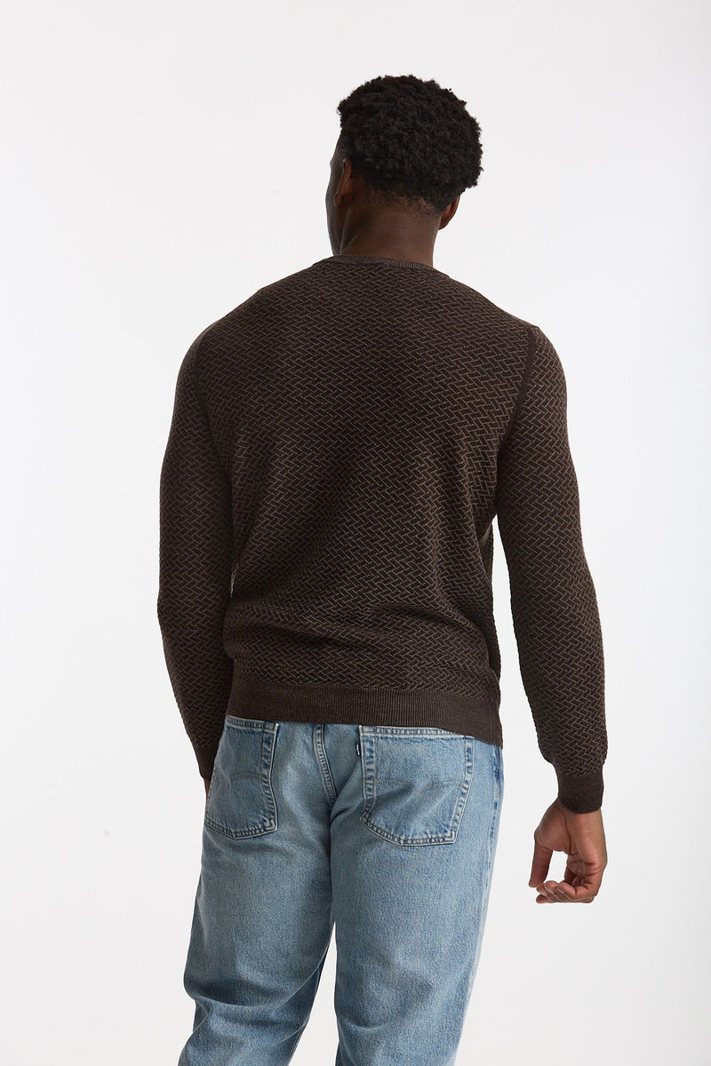 Maglia in lana marrone uomo Drumohr - 3