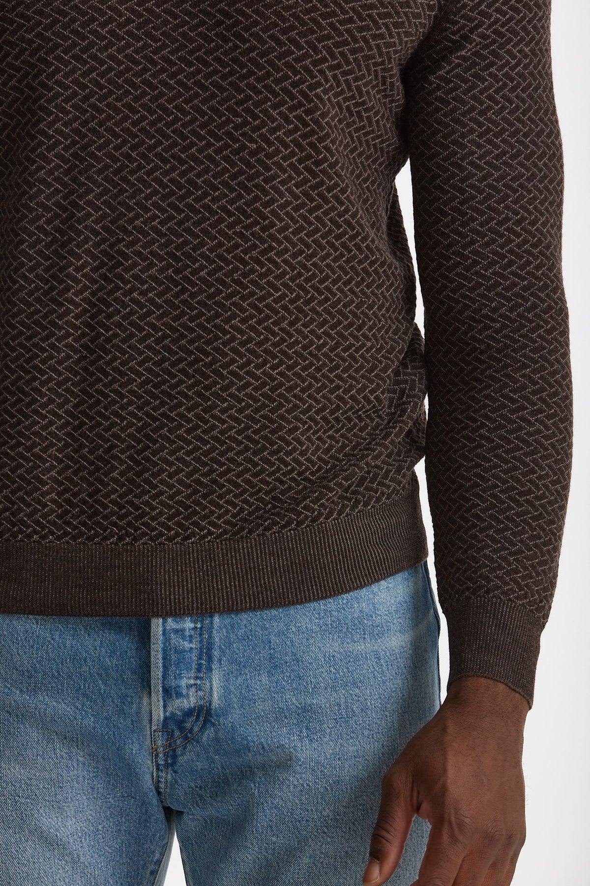 Maglia in lana marrone uomo Drumohr - 6