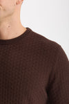 Maglia in lana marrone microlavorata uomo Drumohr - 5
