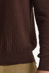 Maglia in lana marrone microlavorata uomo Drumohr - 6