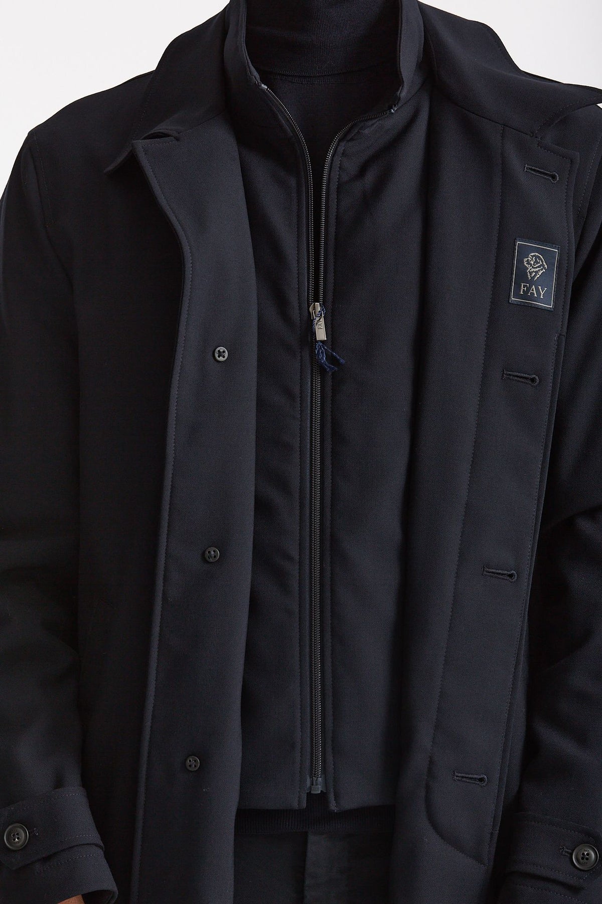 Soprabito monopetto morning coat blu uomo Fay - 8