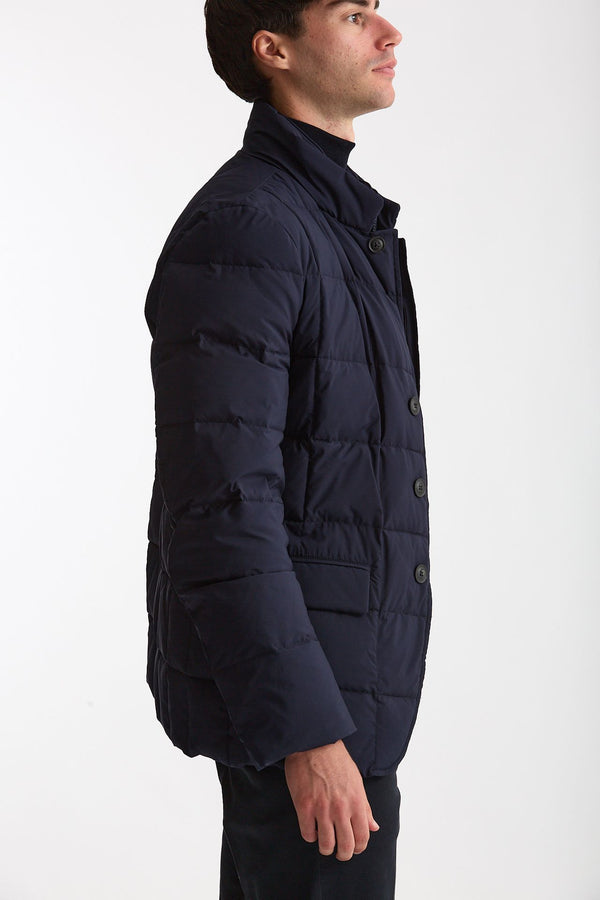 Piumino giacca double front blu uomo Fay