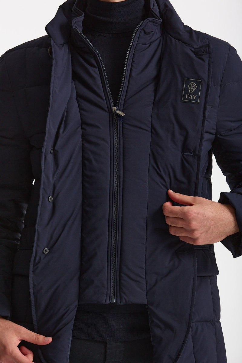 Piumino giacca double front blu uomo Fay - 6