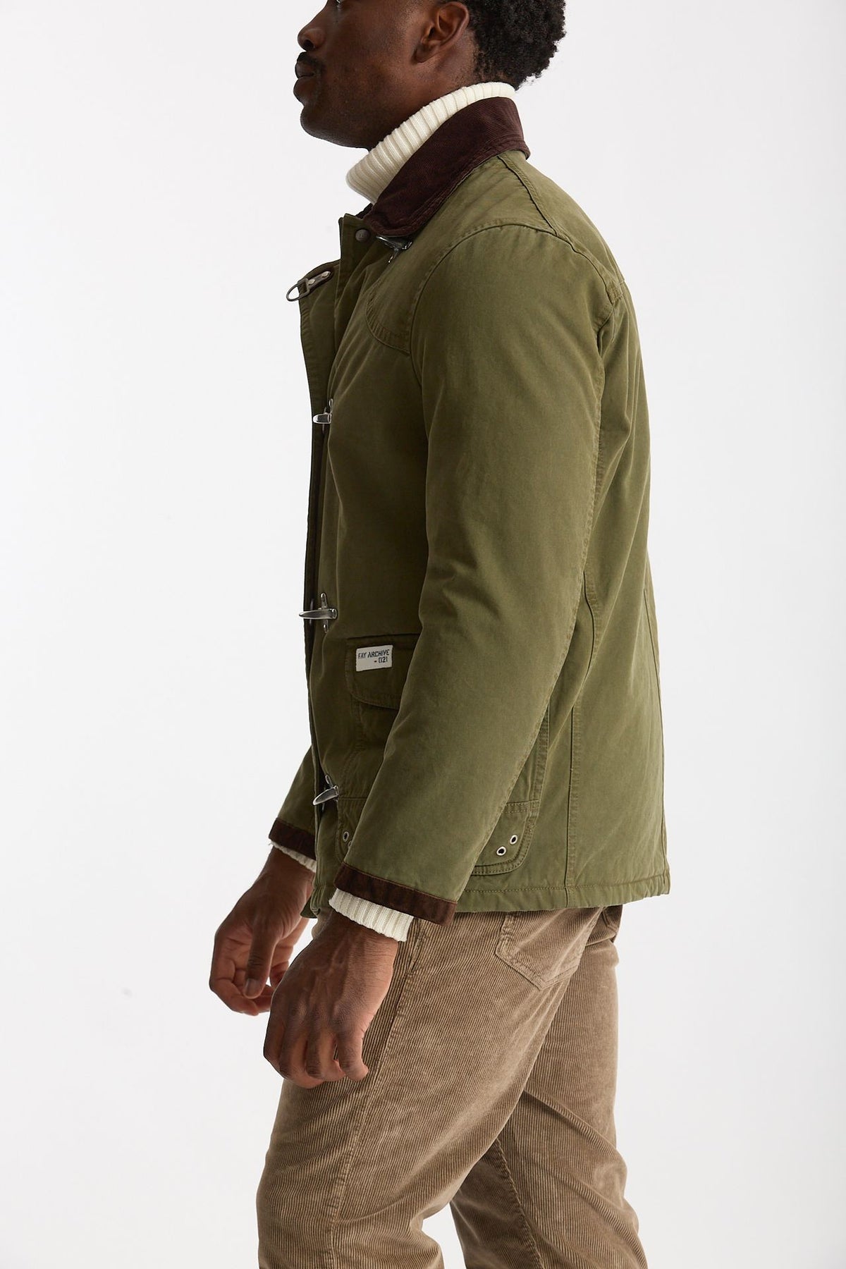 Giubbotto ARCHIVE verde militare uomo Fay - 5