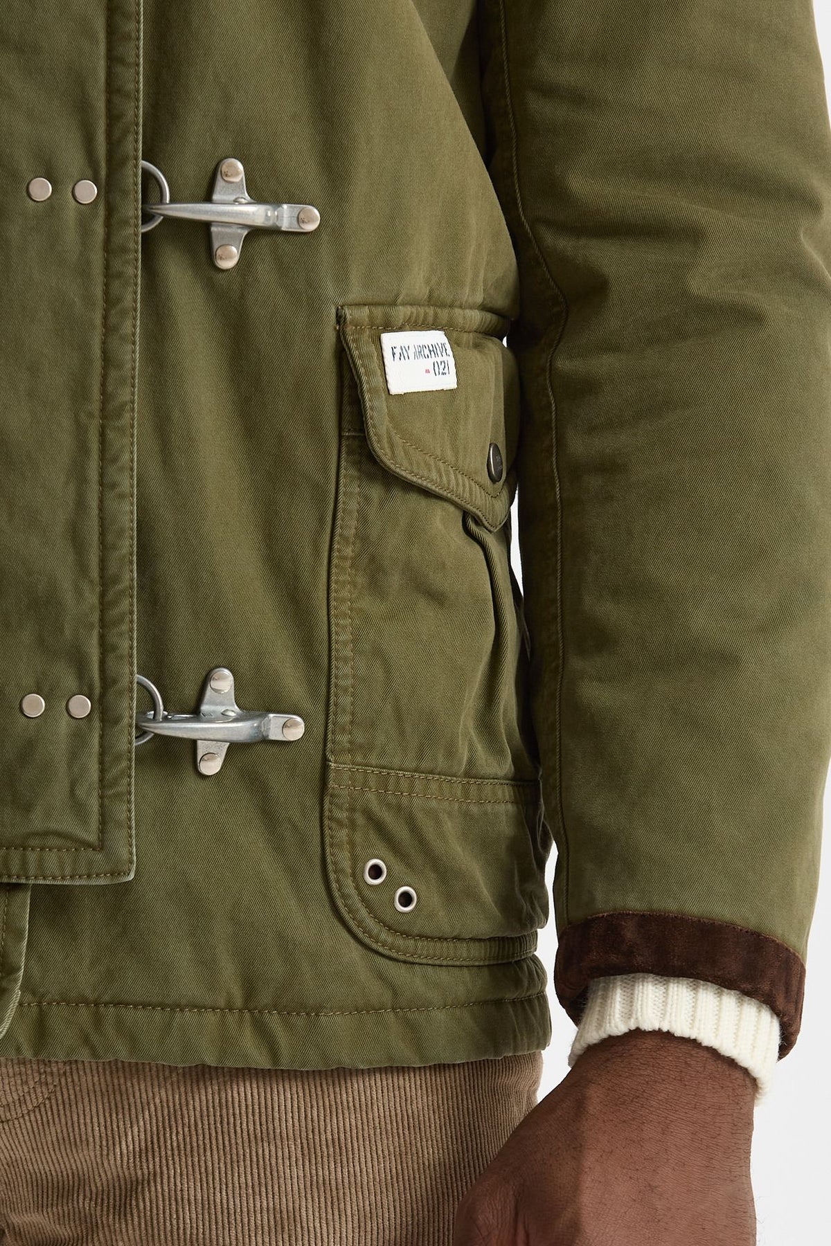 Giubbotto ARCHIVE verde militare uomo Fay - 8