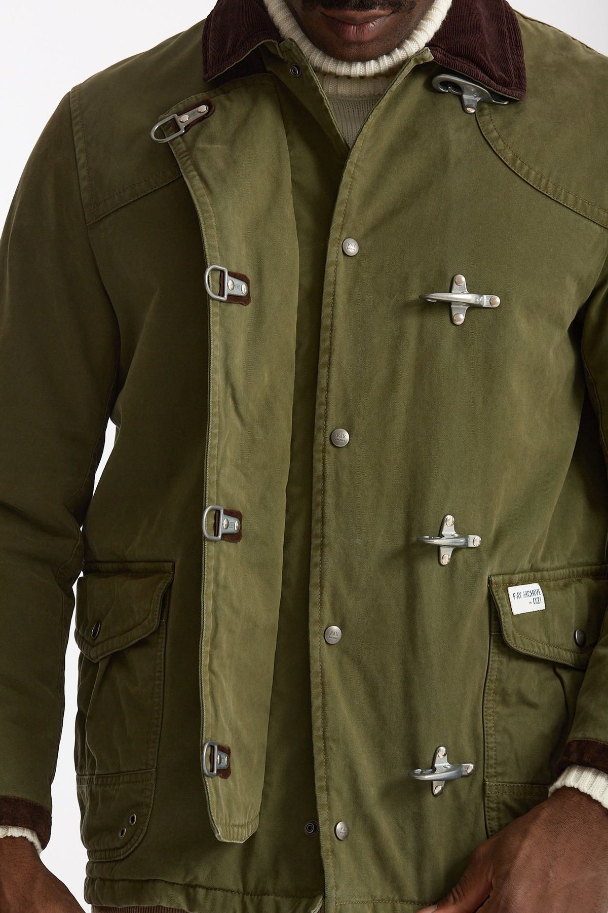 Giubbotto ARCHIVE verde militare uomo Fay - 2