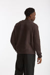 Maglia girocollo in lana marrone uomo Grifoni - 3