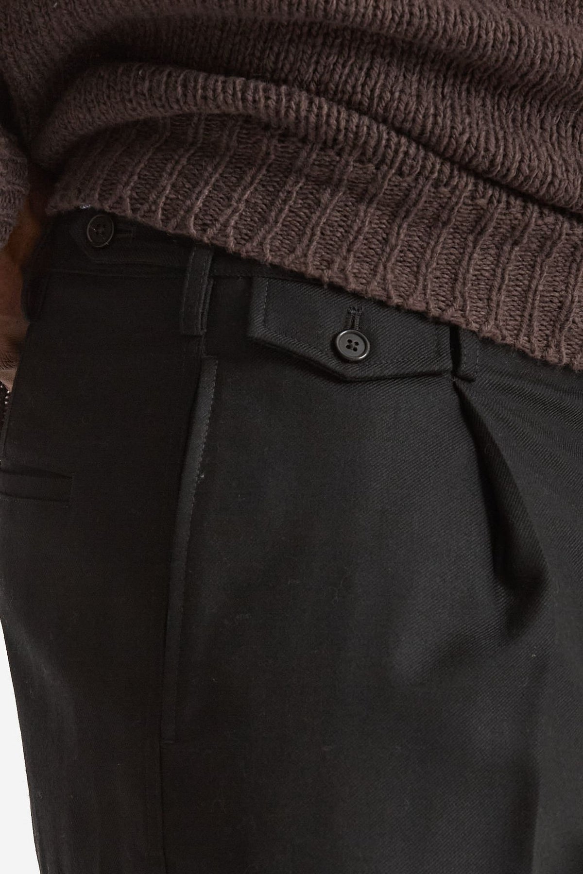 Pantalone Pinces in misto lana stretch nero uomo Grifoni - 8