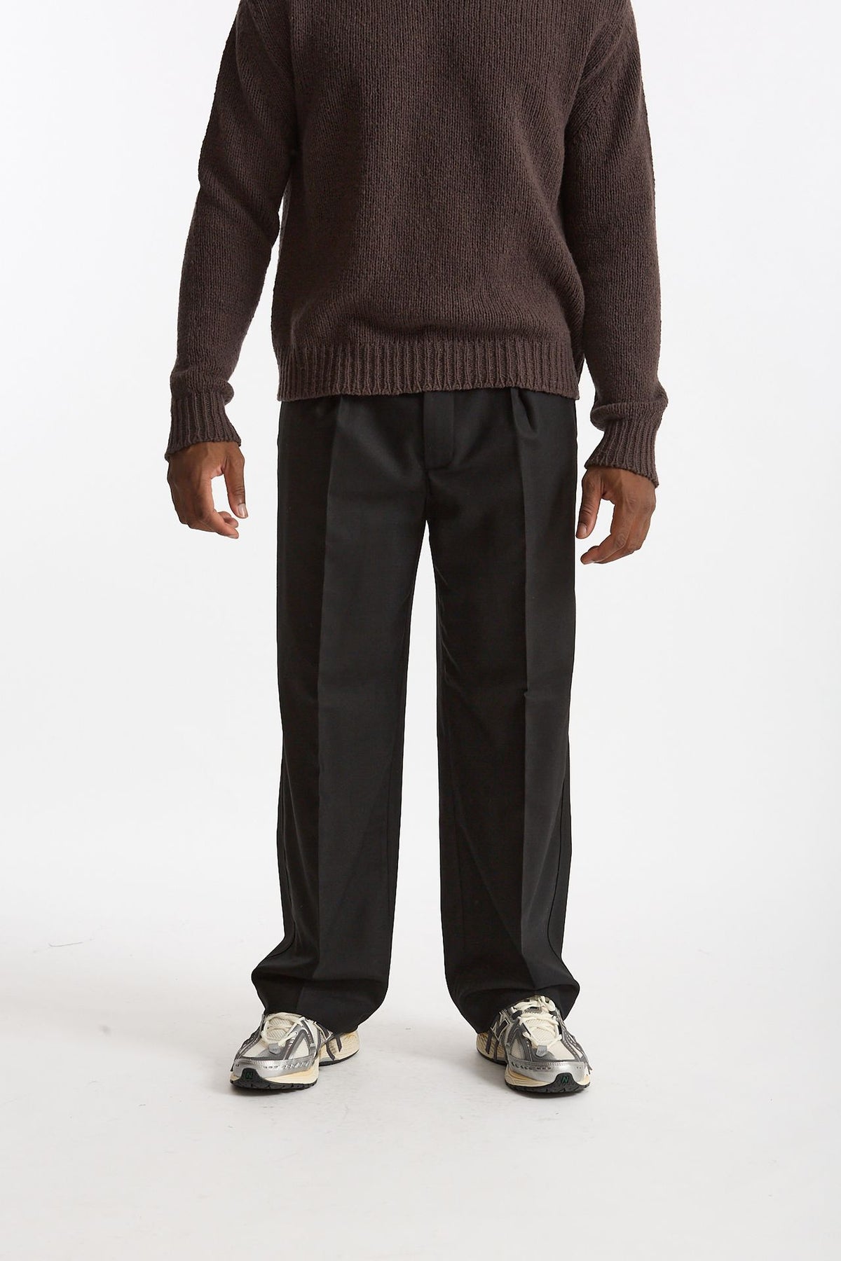 Pantalone Pinces in misto lana stretch nero uomo Grifoni - 2