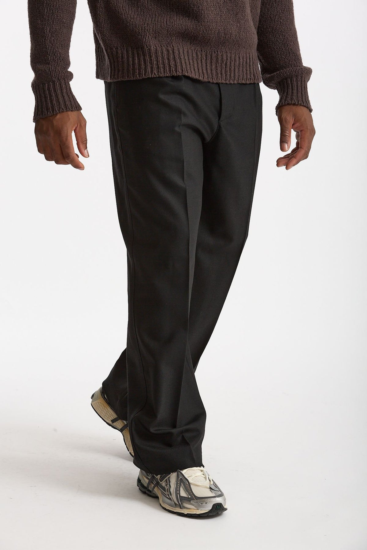 Pantalone Pinces in misto lana stretch nero uomo Grifoni - 1
