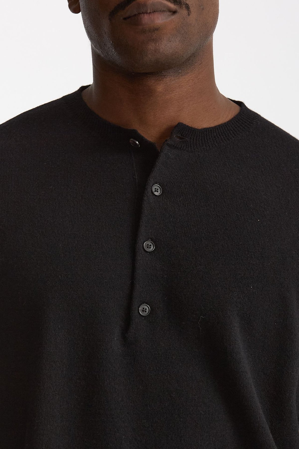 Maglia serafino in lana nero uomo Grifoni - 2