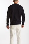Maglia girocollo in lana bouclè blu uomo Grifoni - 4