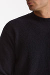 Maglia girocollo in lana bouclè blu uomo Grifoni - 5