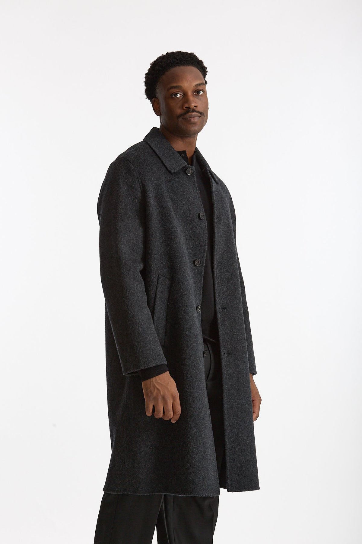 Cappotto monopetto grigio antracite uomo Grifoni - 1