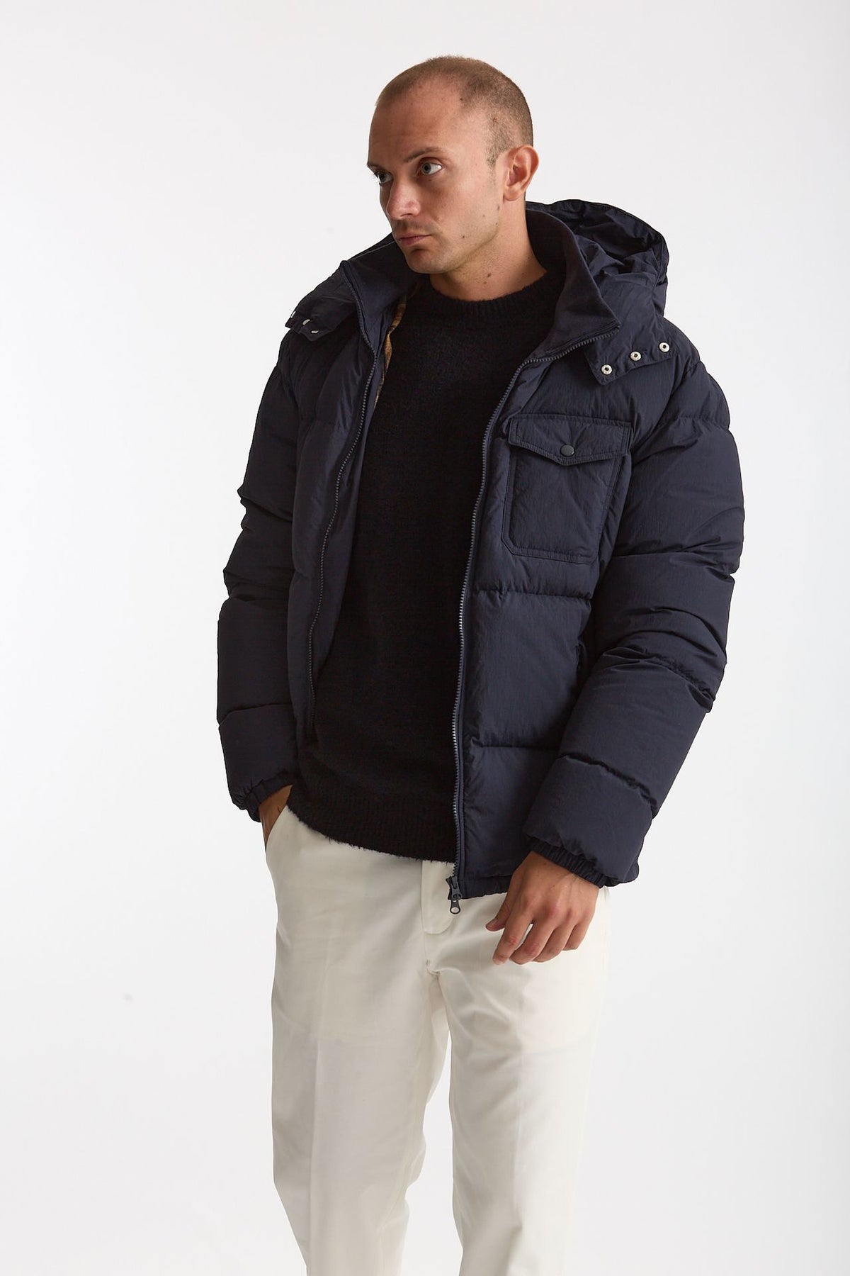 Piumino in nylon stretch blu uomo Grifoni - 3