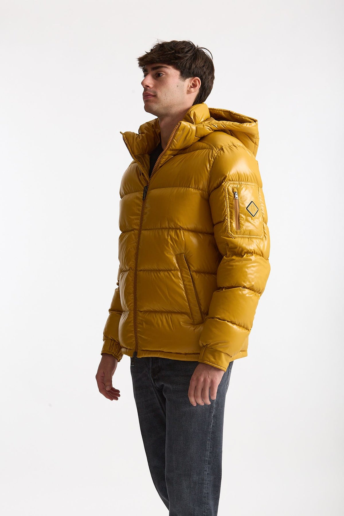 Piumino in nylon lucido giallo uomo Herno - 3