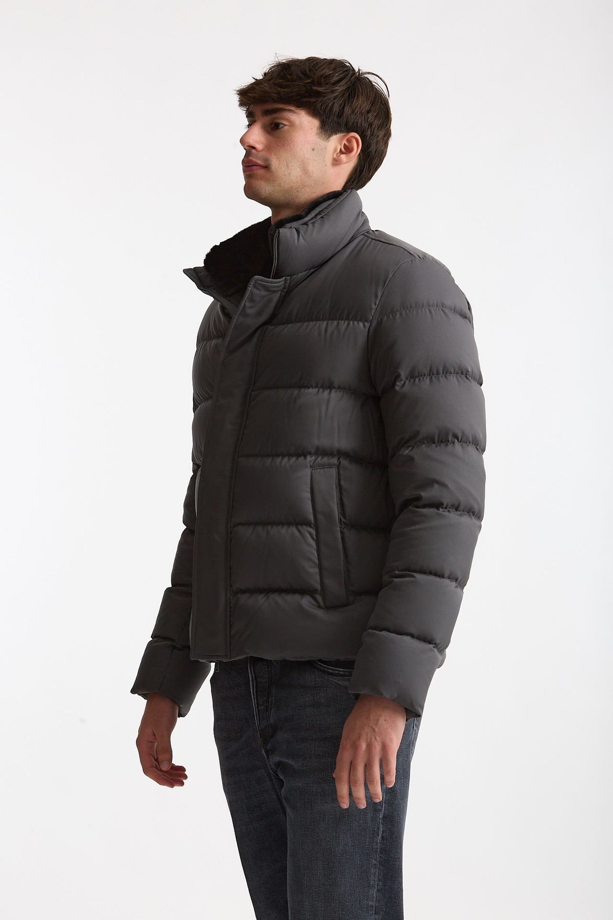 Piumino in nylon grigio uomo Herno - 3