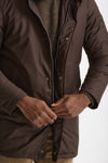Parka imbottito in nylon marrone uomo Herno - 6