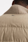 Piumino esterno in lana e seta beige uomo Herno - 5