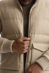 Piumino esterno in lana e seta beige uomo Herno - 6