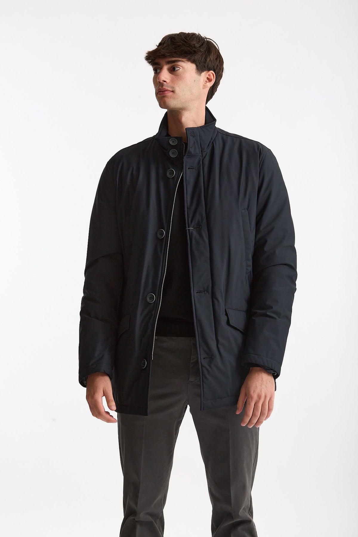 Giubbino esterno in nylon stretch blu uomo Herno - 1