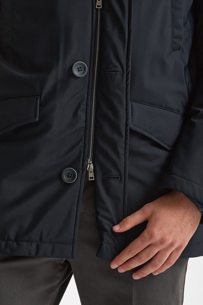 Giubbino esterno in nylon stretch blu uomo Herno - 10