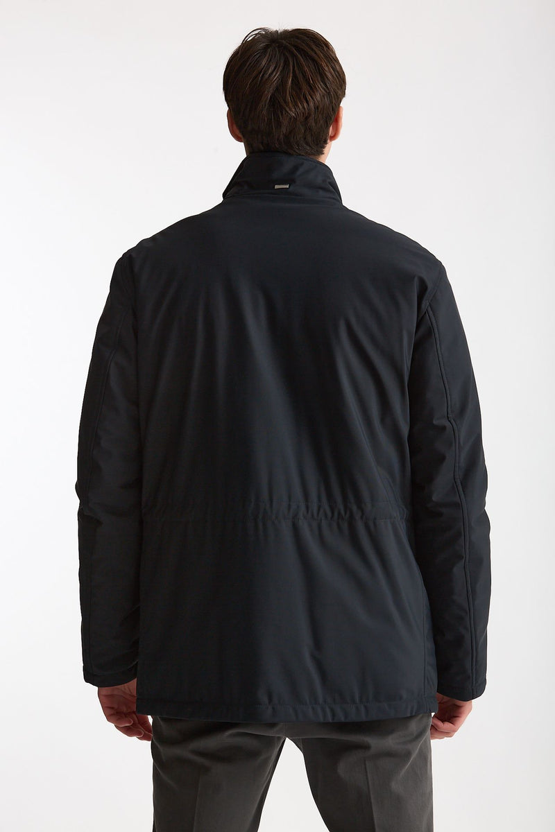 Giubbino esterno in nylon stretch blu uomo Herno - 5