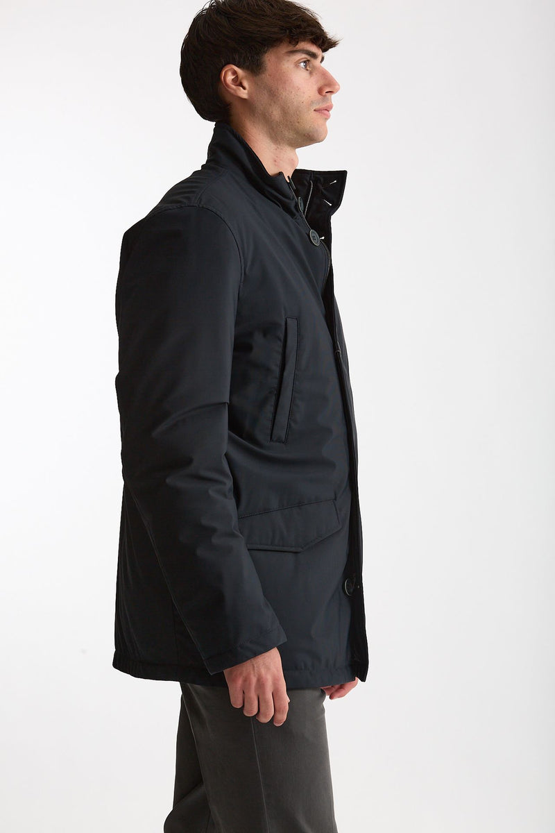 Giubbino esterno in nylon stretch blu uomo Herno - 7