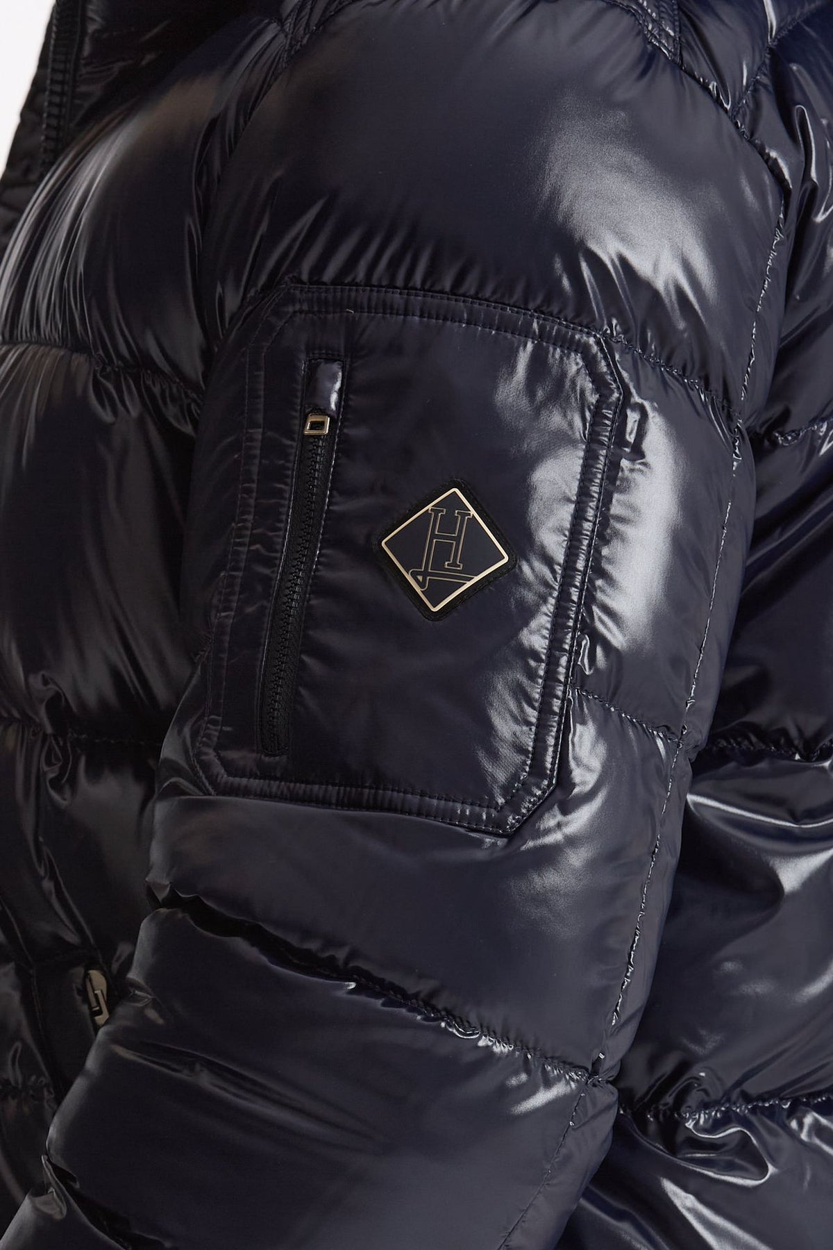 Piumino blu in nylon lucido uomo Herno - 3