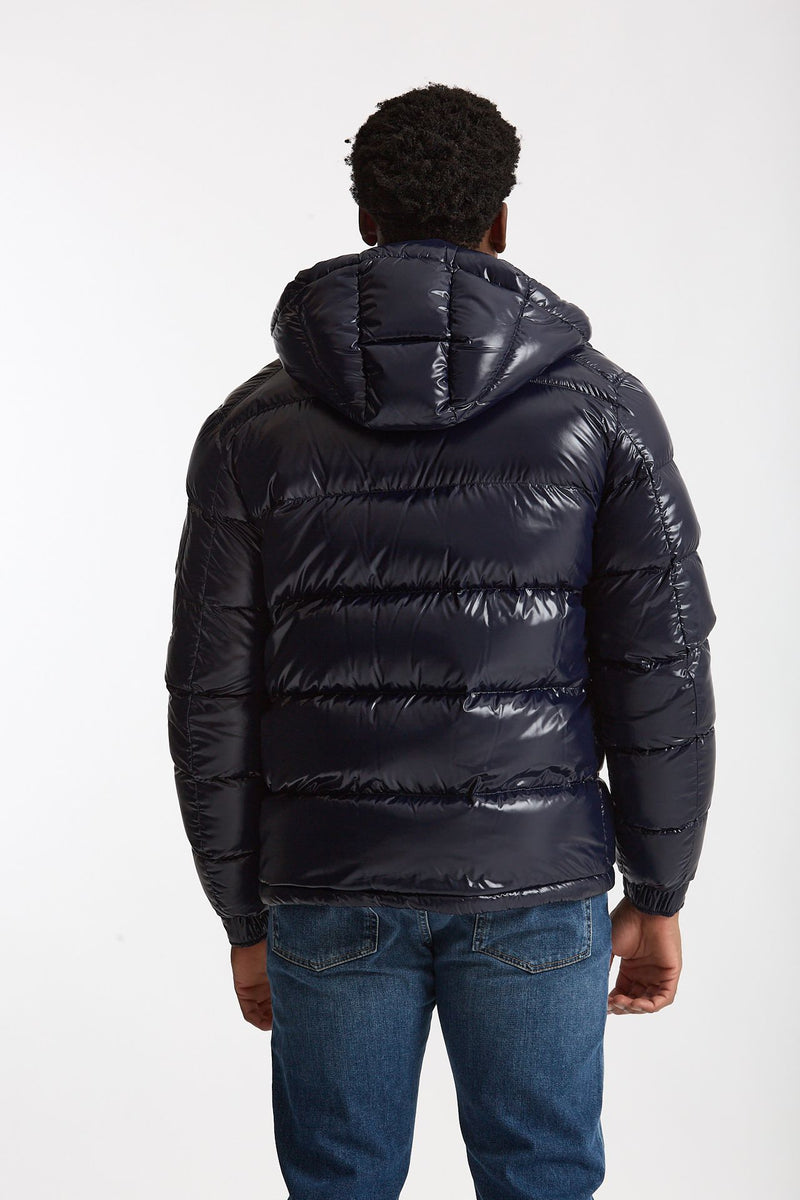 Piumino blu in nylon lucido uomo Herno - 4