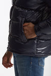 Piumino blu in nylon lucido uomo Herno - 7