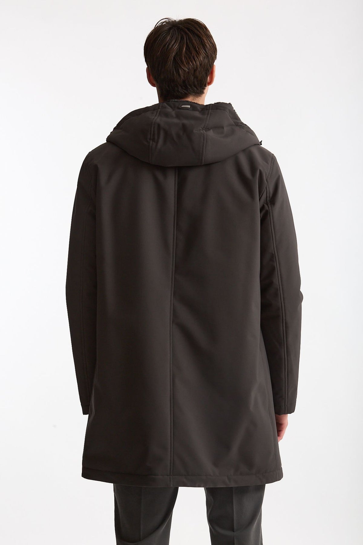 Parka esterno in nylon grigio antracite uomo Herno - 3