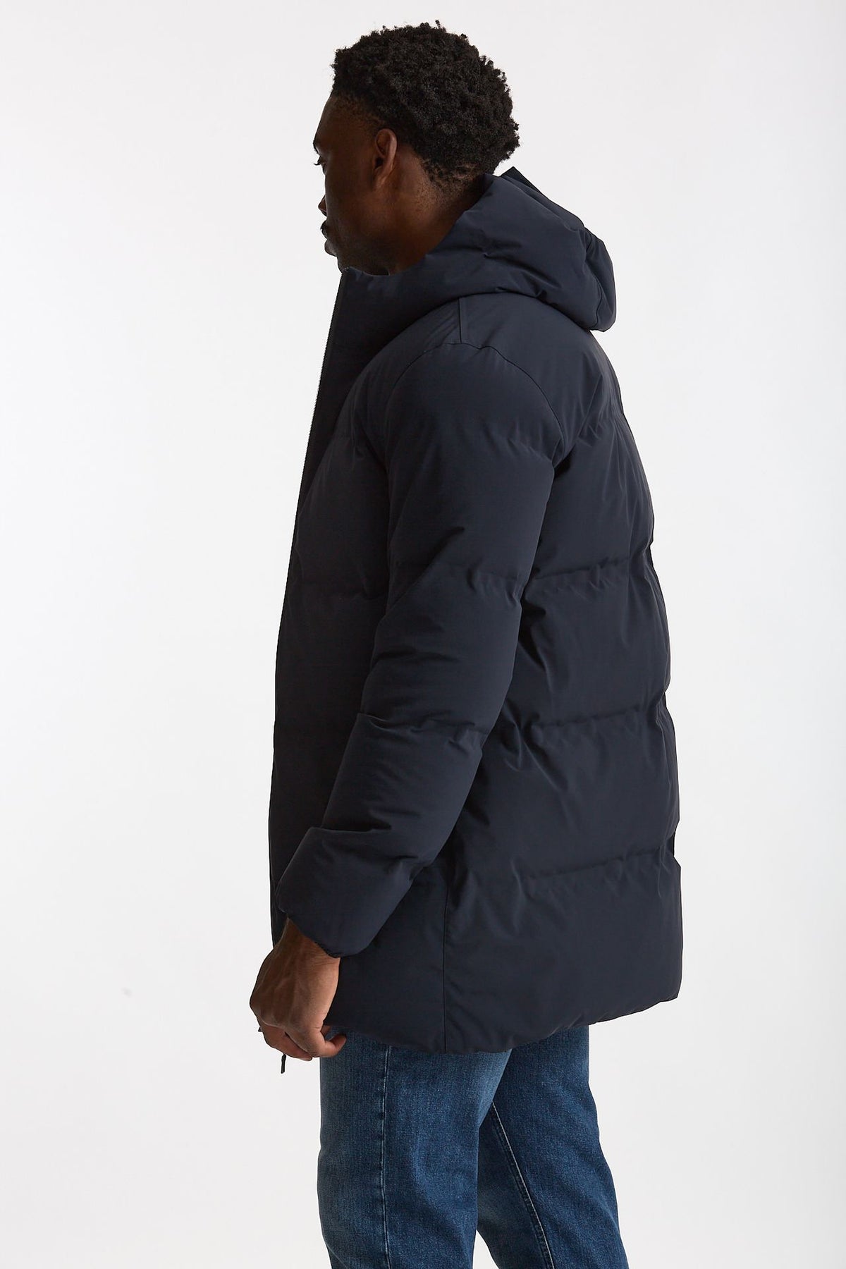 Piumino NEW IMPACT lungo blu uomo Herno - 3