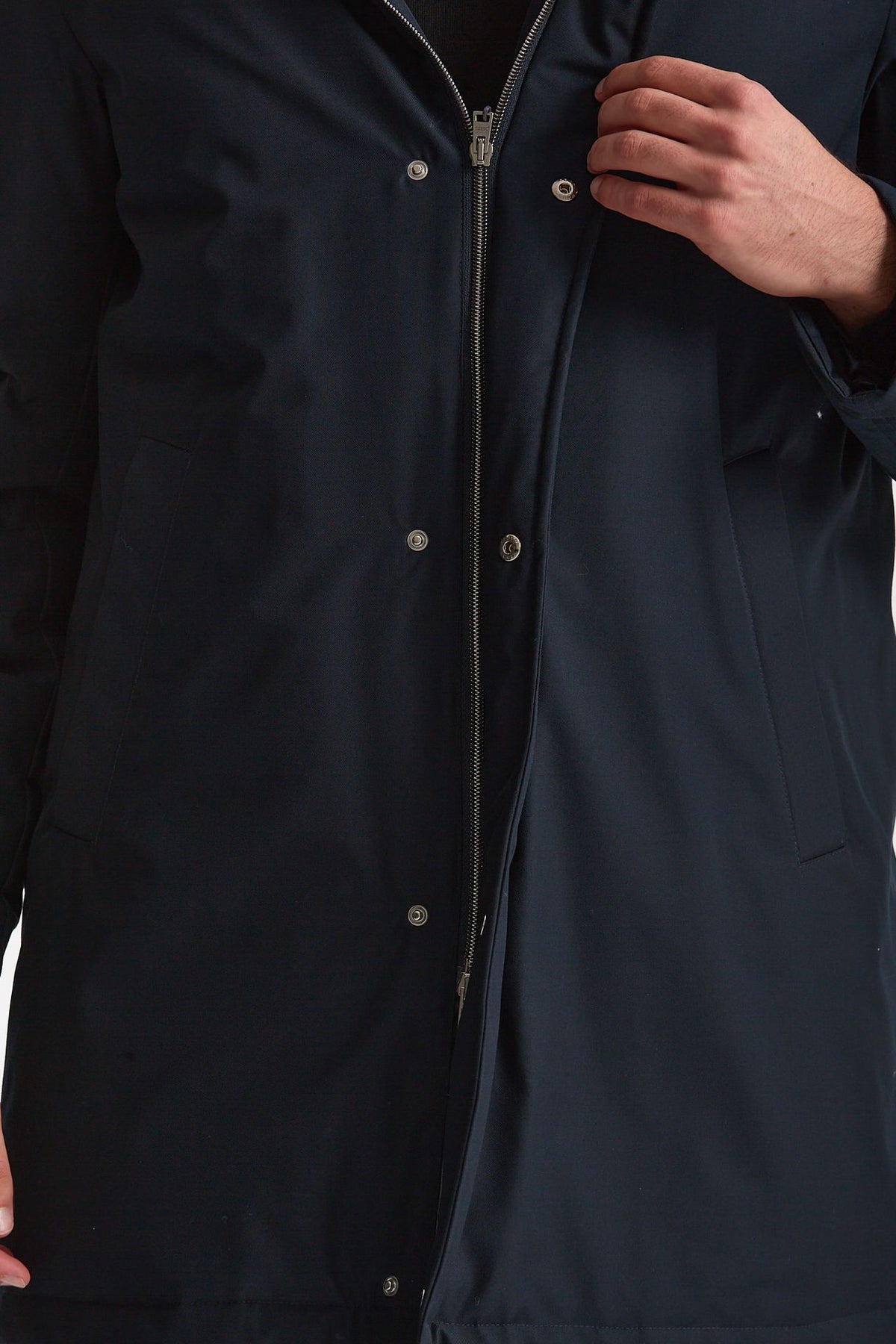 Parka in nylon e viscosa blu uomo Herno - 7