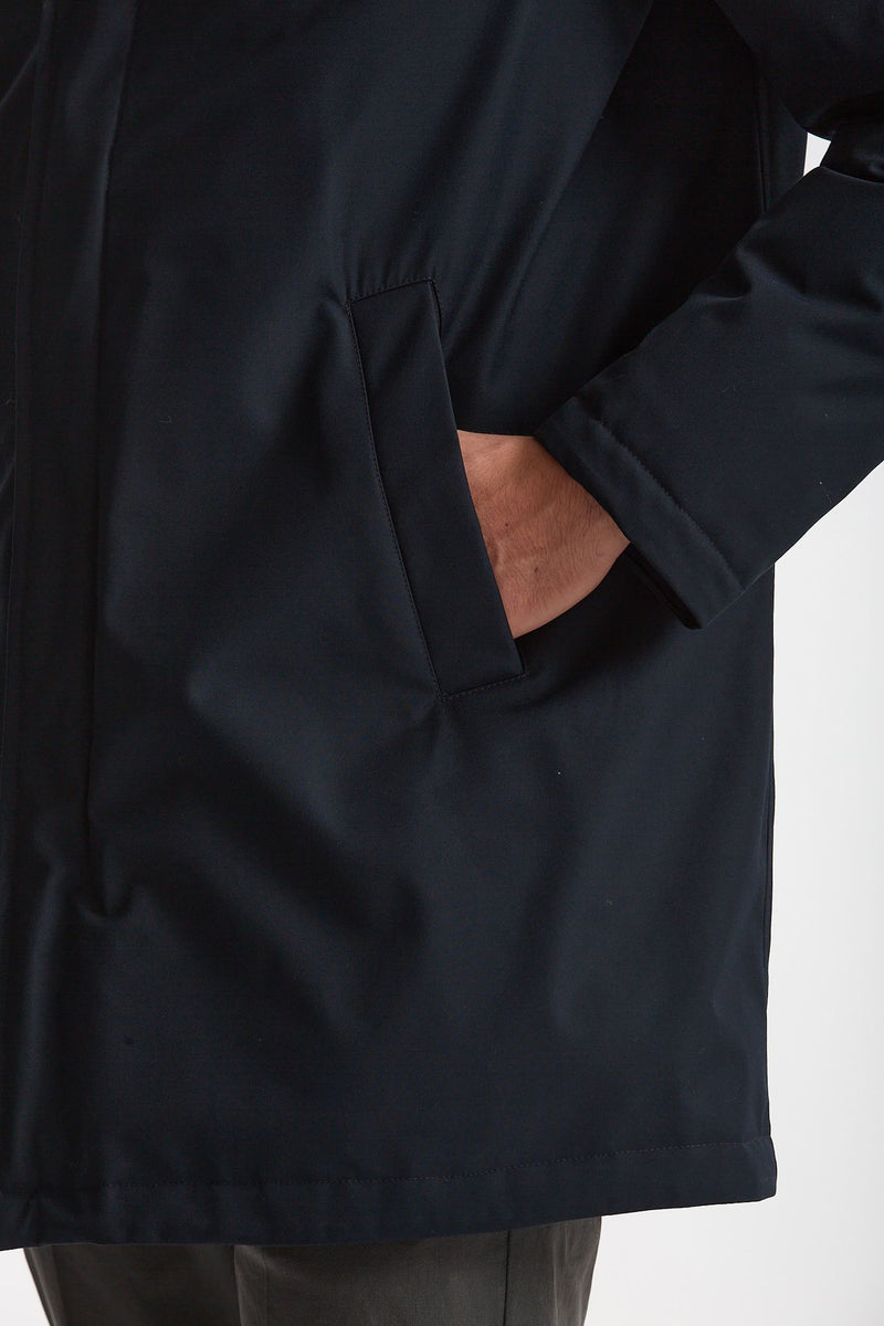 Parka in nylon e viscosa blu uomo Herno - 8