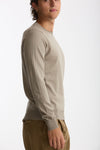Maglia girocollo in lana rasata tortora uomo Hosio - 3