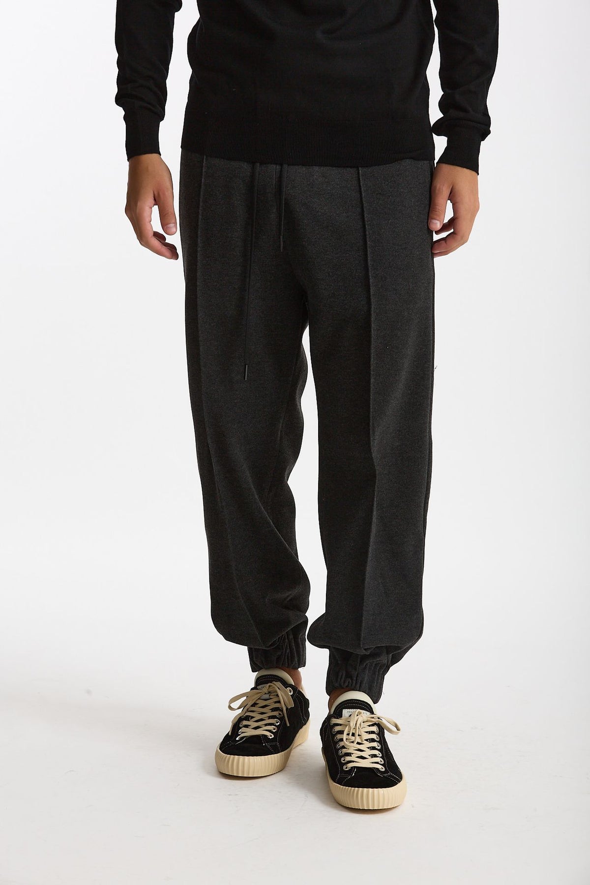 Pantalone in Jersey di viscosa grigio uomo Hosio - 1