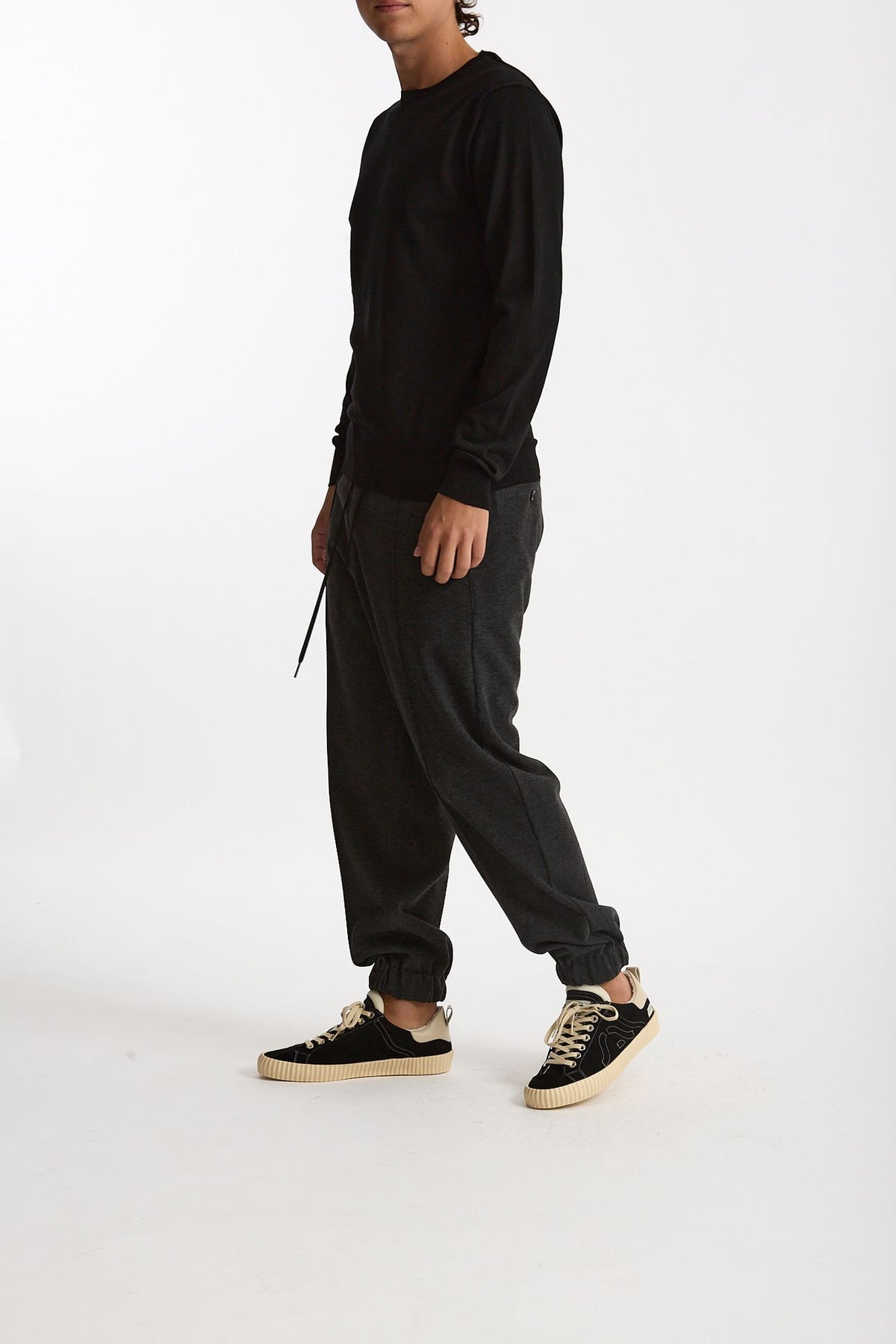 Pantalone in Jersey di viscosa grigio uomo Hosio - 4