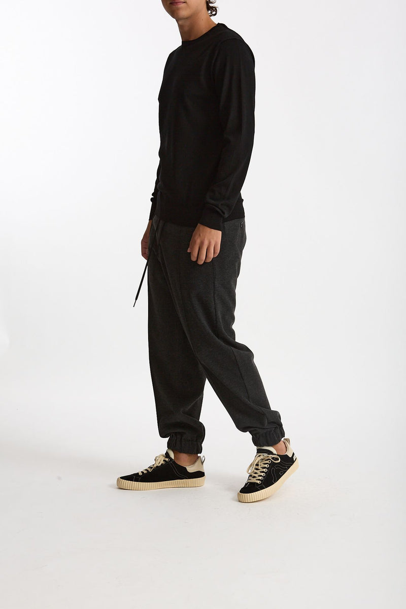 Pantalone in Jersey di viscosa grigio uomo Hosio - 4