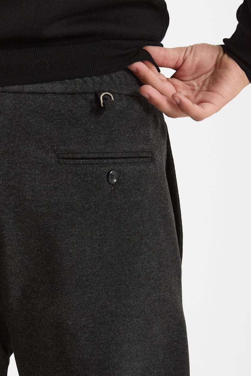 Pantalone in Jersey di viscosa grigio uomo Hosio - 7