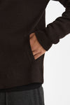 Maglia Full zip in lana merino marrone uomo Hosio - 5