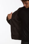 Maglia Full zip in lana merino marrone uomo Hosio - 6