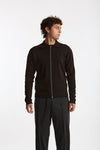 Maglia Full zip in lana merino marrone uomo Hosio - 8