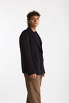 Giacca doppiopetto in lana blu uomo Hosio - 3