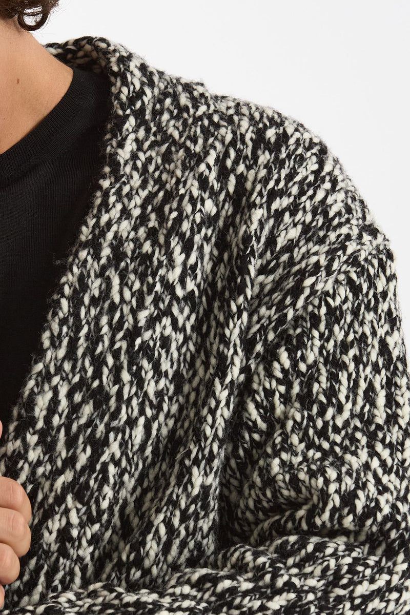 Cardigan in lana e nylon fantasia uomo Hosio - 7