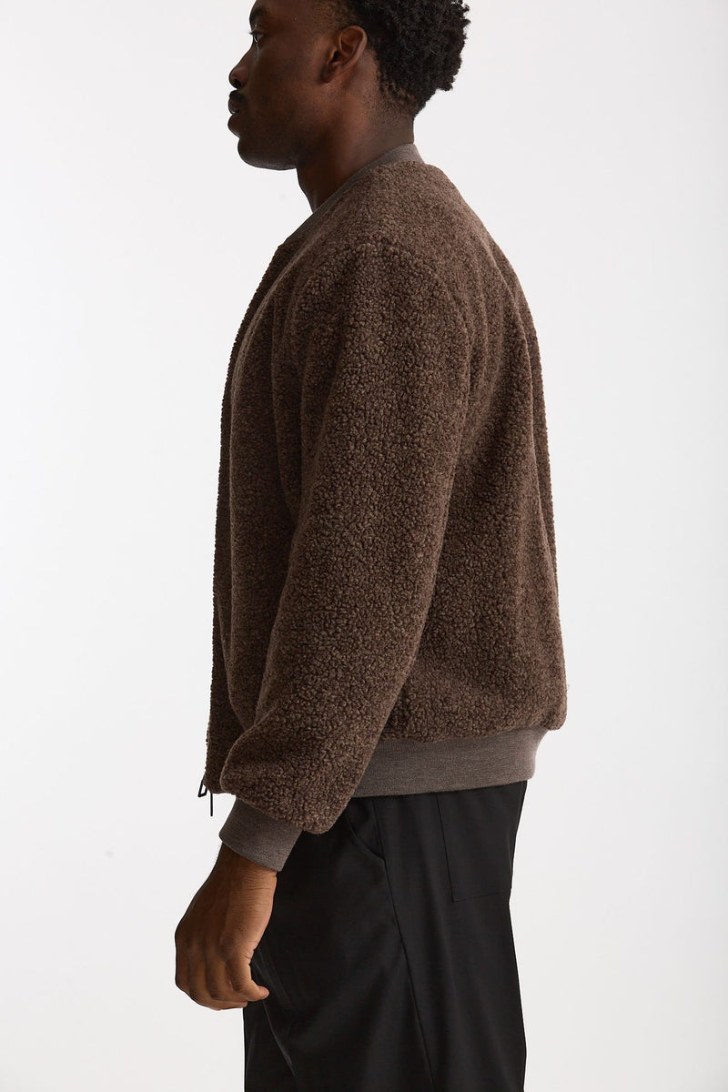 Bomber in lana marrone uomo Hosio - 2