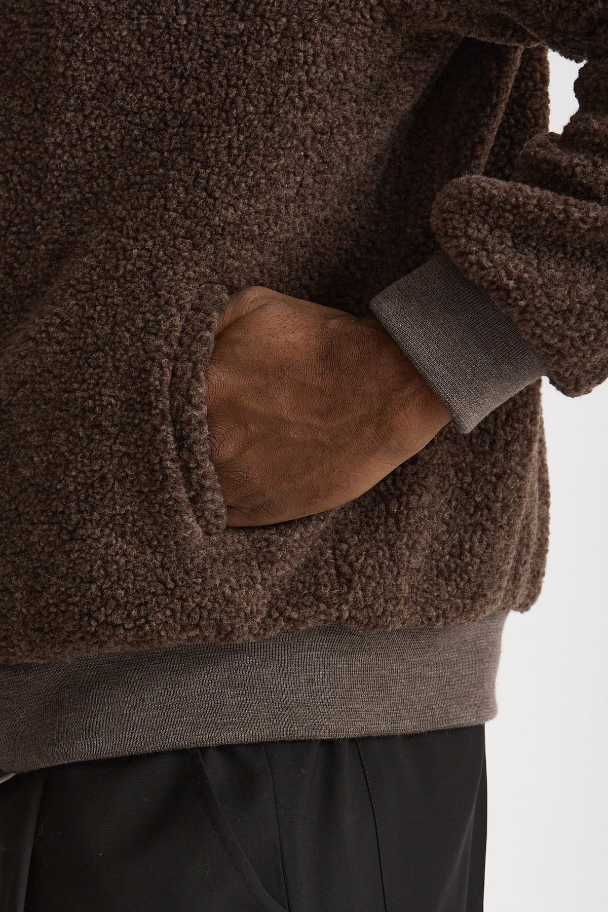 Bomber in lana marrone uomo Hosio - 8